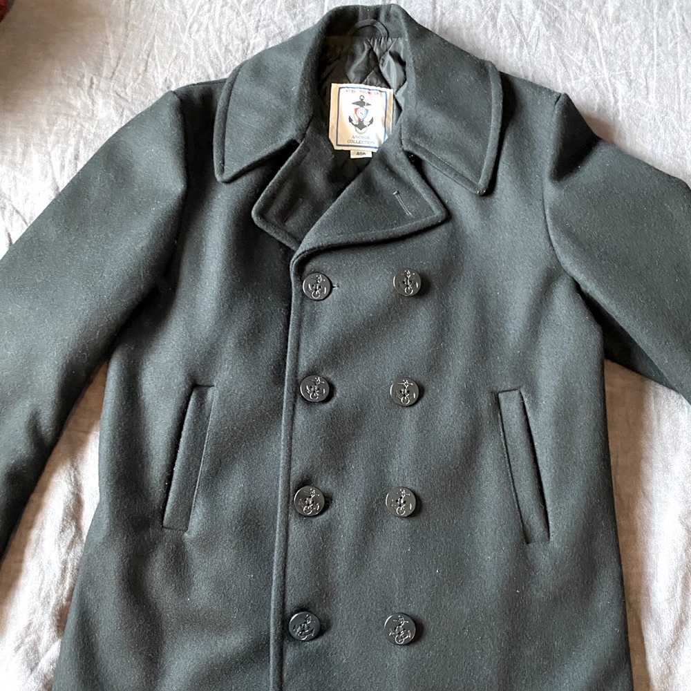 Navy Pea Coat Size 40R